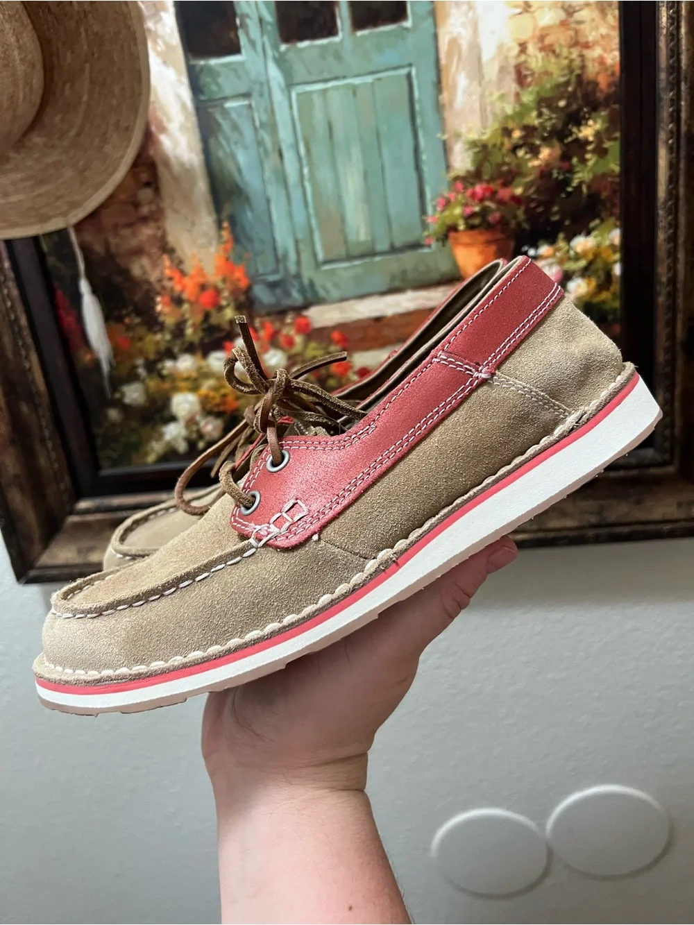 Ariat Womens Cruiser Castaway Boat Shoes Style Brown